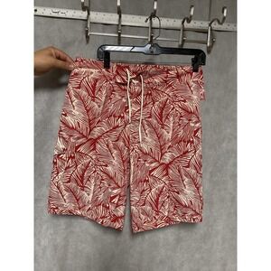 Polo‎ Ralph Lauren Board Shorts Men 30 Red Floral Hawaiian Surf Swim Trunk Beach